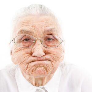 Old woman making a funny face - The HOME Comedy Theater Chicago